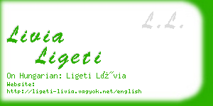 livia ligeti business card